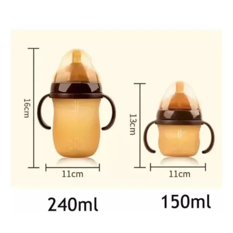 Biberon Silicone Anti Colique Pour Bébé Avec Poignées Ergonomiques