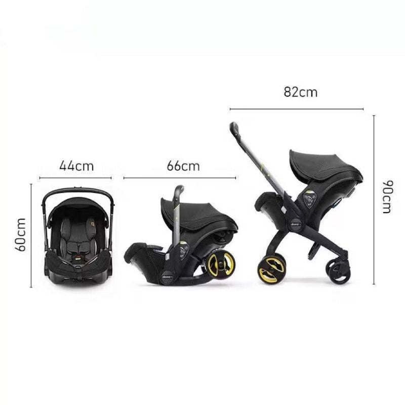 Poussette Bébé 3 En 1 Haute Qualité Avec Sécurité Et Maniabilité