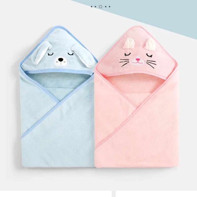 Serviette De Bain Bébé Avec Capuche Animale Douce Et Absorbante