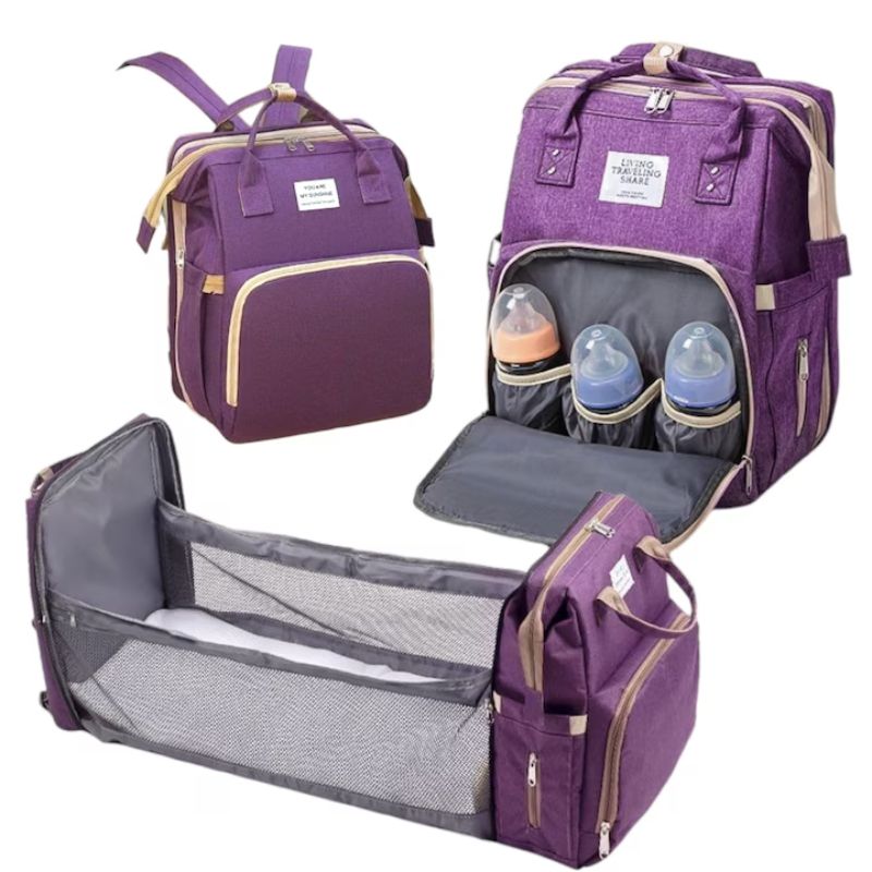 Sac À Dos Multifonction Avec Espace Biberon Et Lit Bébé