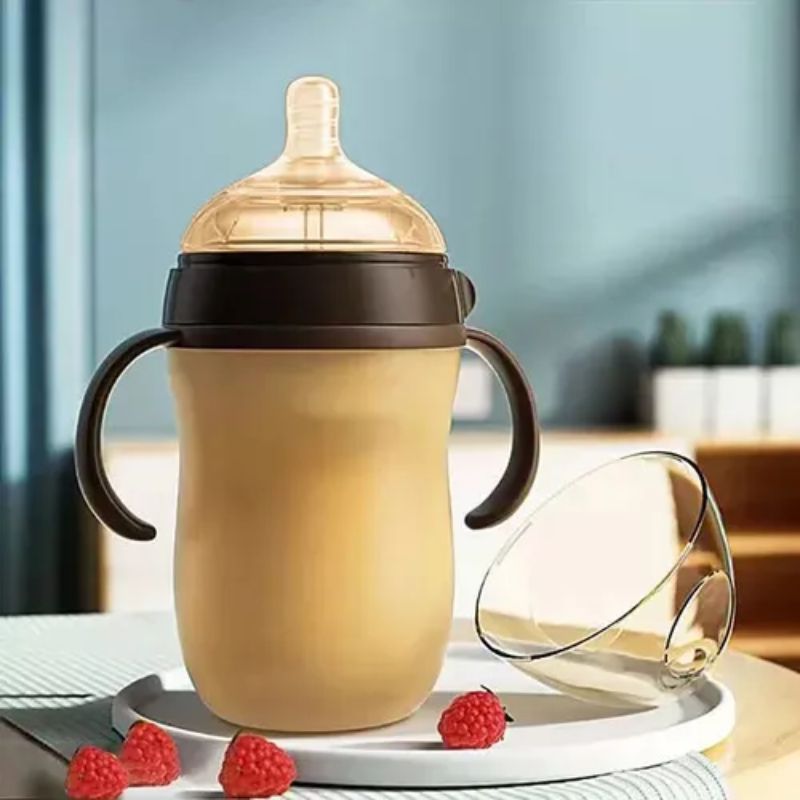 Biberon Silicone Anti Colique Pour Bébé Avec Poignées Ergonomiques