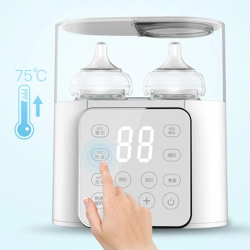 Chauffe Biberon Multifonction Intelligent pour Bébé avec Double Compartiment