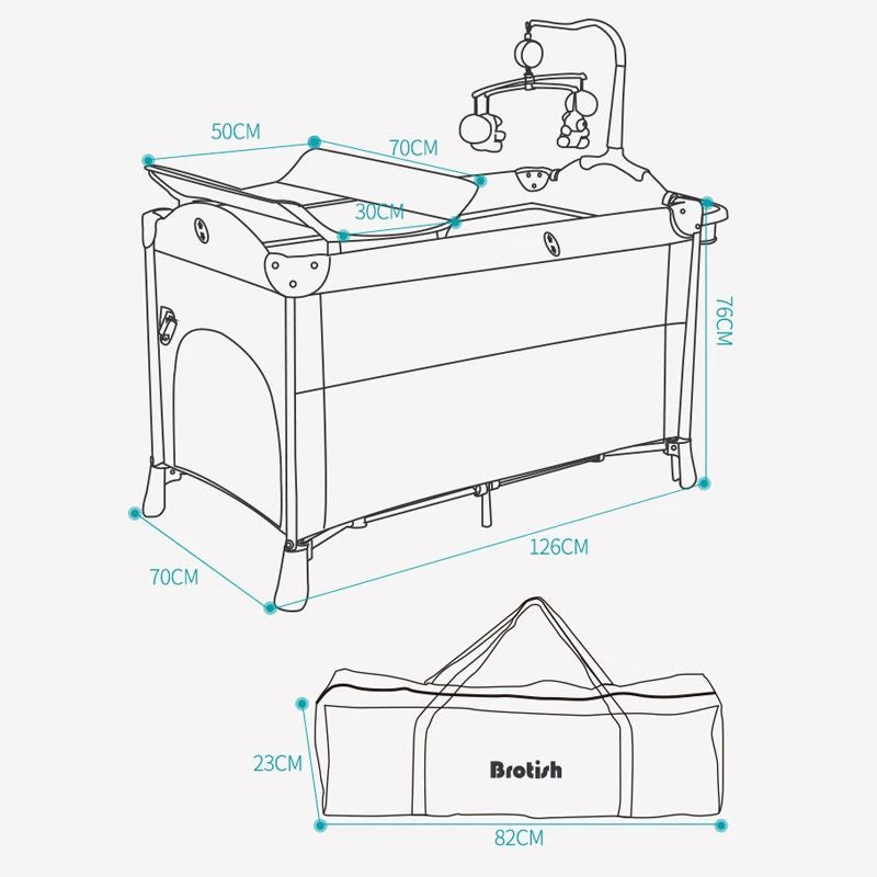 Berceau Bébé Multifonction Avec Table À Langer