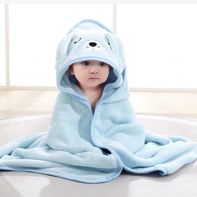 Serviette De Bain Bébé Avec Capuche Animale Douce Et Absorbante