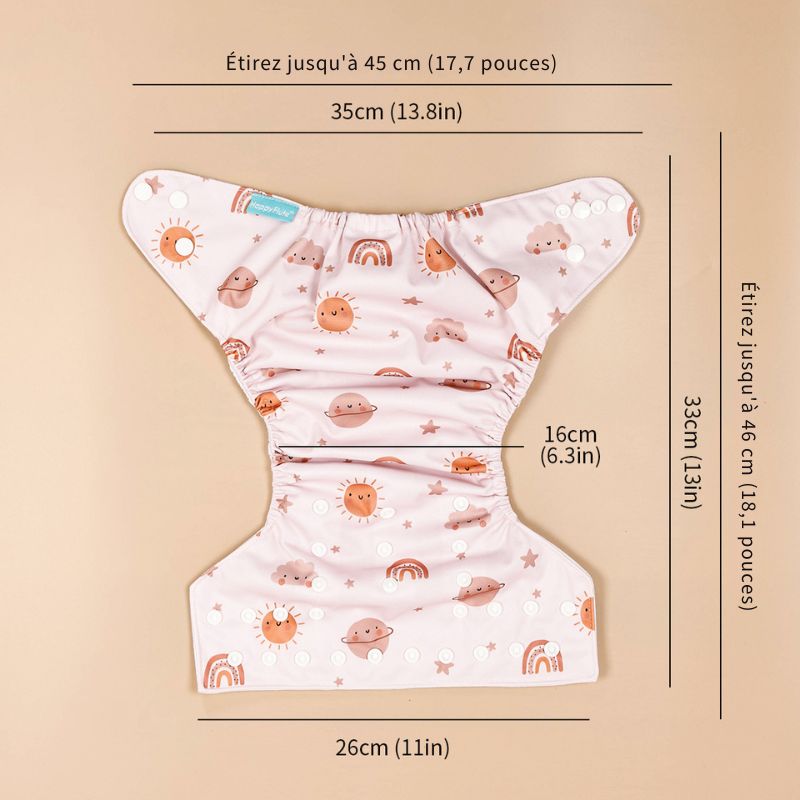 Ensemble De 3 Pièces Couches Lavables Bébé Réutilisables Et Écologiques