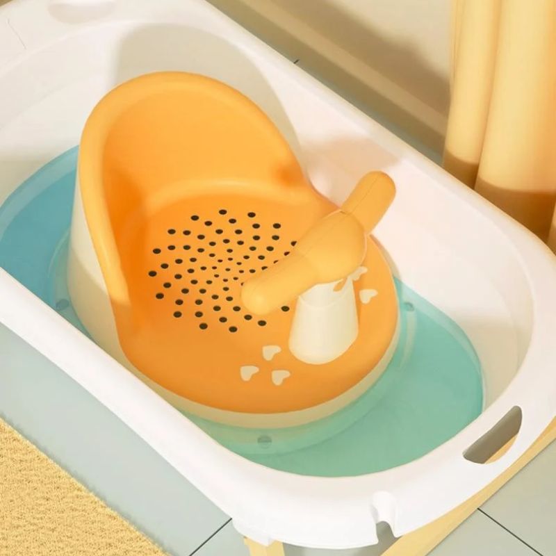 Siège de Bain Portable avec Poignée de Sécurité pour Bébé