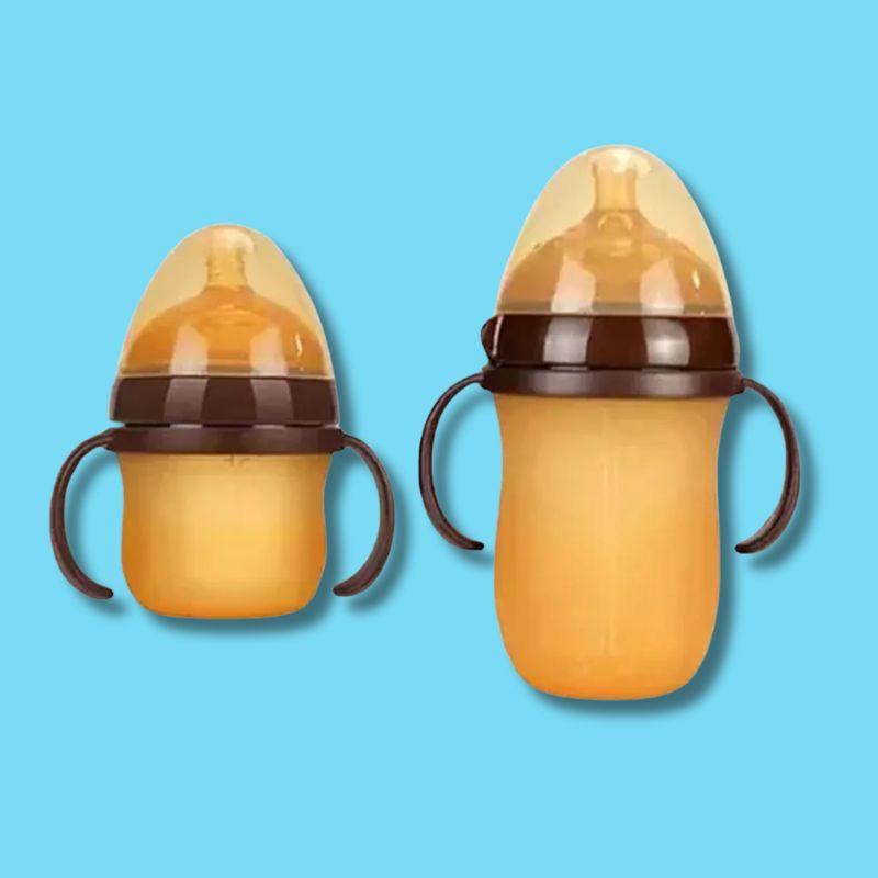 Biberon Silicone Anti Colique Pour Bébé Avec Poignées Ergonomiques
