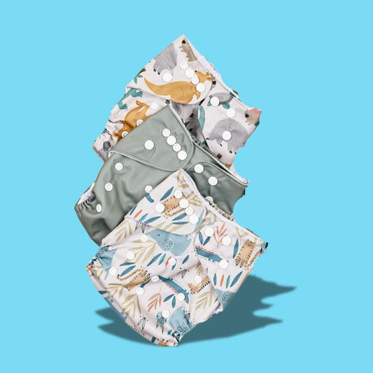 Ensemble De 3 Pièces Couches Lavables Bébé Réutilisables Et Écologiques