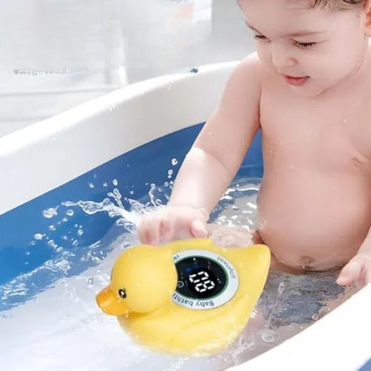 Thermomètre De Bain Bébé Canard Jaune Avec Écran LED