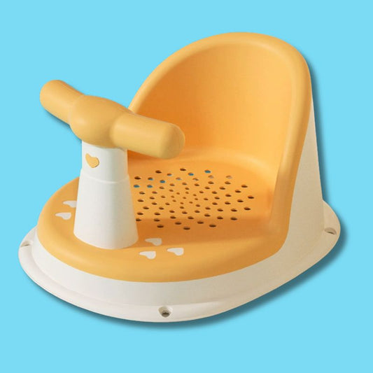 Siège de Bain Portable avec Poignée de Sécurité pour Bébé Couleur jaune